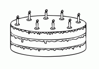 Ausmalbild Torte